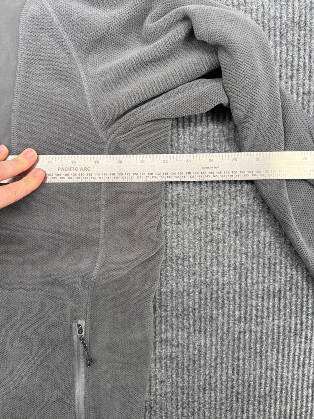 Men's Lightweight Hooded Fleece Pullover Jacket - Gray - Picture 4 of 5